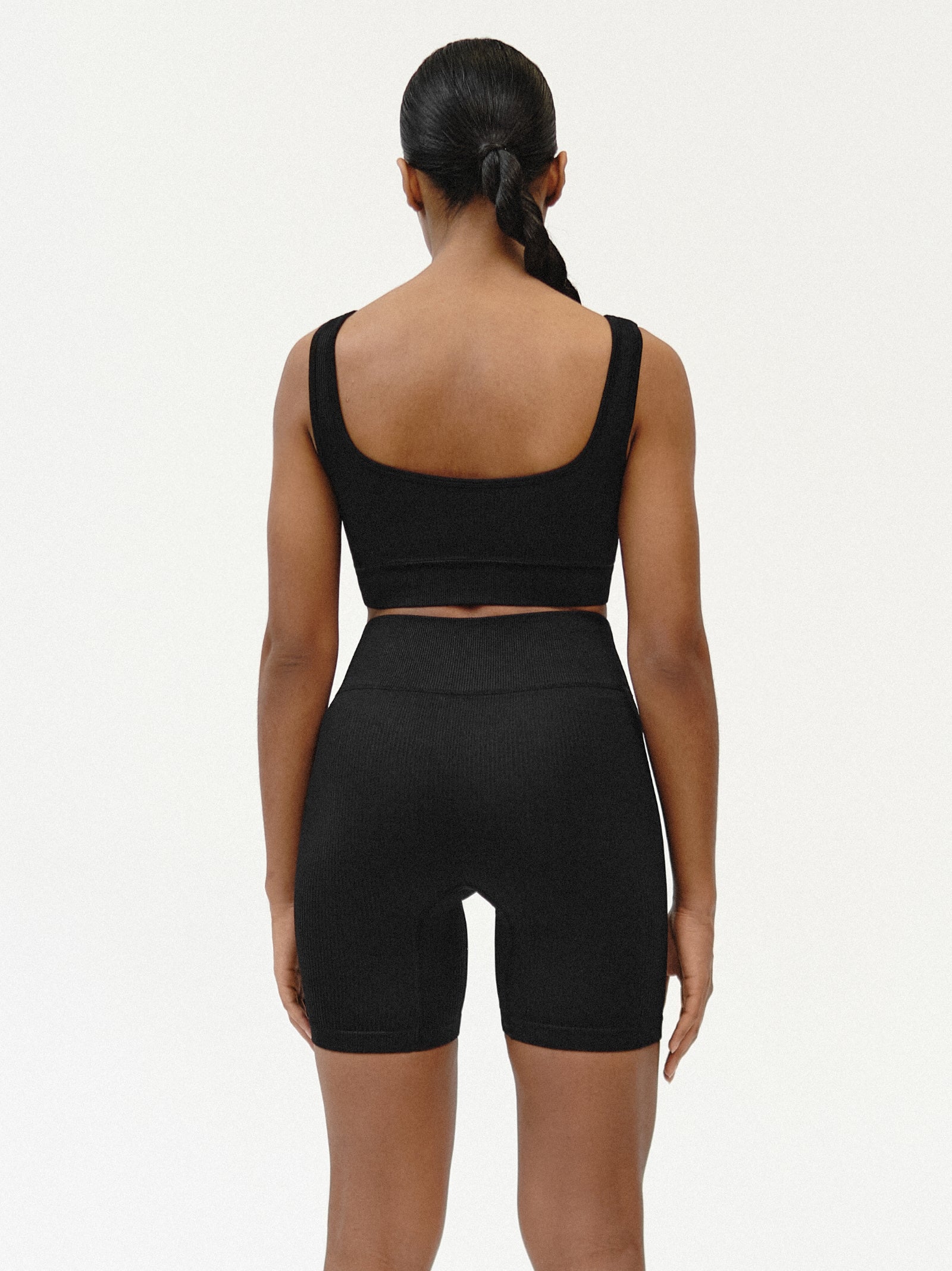 Stanik sportowy Ribbed - Czarny